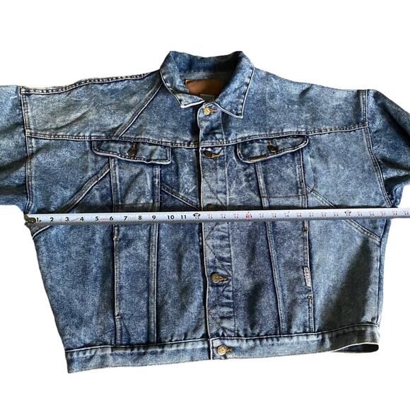 Texas Tuff Acid Wash 1988 Denim Jean Jacket Sz M - Picture 8 of 11